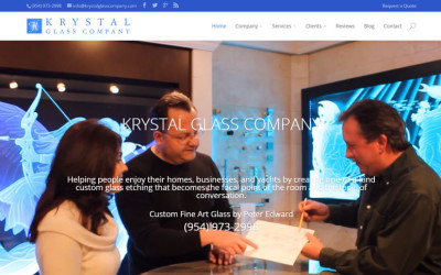 Krystal Glass Company Website Design